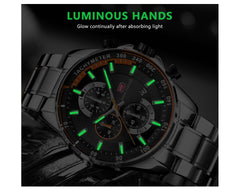 MINI FOCUS Watches Man 2019 Clock Fashion Blue Watch Men Sports Watches Men Luxury Brand Quartz Stainless Steel Strap Calendar