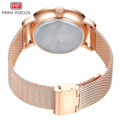 MINIFOCUS Spherical Mirror Mens Watches Top Brand Luxury Casual Black Quartz Watch Men Gold Stainless Steel Fashion Male Clock