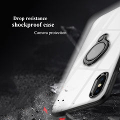 Ring Stand Case For iPhone X XS Max XR Cases Slim Soft Silicon TPU Clear Buckle Magentic Kickstand Back Cover Fundas