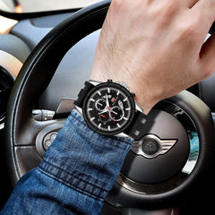 NIMIFOCUS Blue Watch Men Top Quality Chronograph Men's Watches Quartz Watches Men Sports Watch Silicone Rubber Strap Wristswatch
