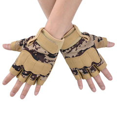 Army Paintball Airsoft Shooting Outdoor Knuckle Half Finger Motorcycle Cycling Gloves Tactical Gloves Fingerless Military P30
