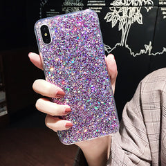 Shinning Glitter Cases For iphone 6 6S 8 Plus X XR XS Max Soft Love Heart Phone Silicon TPU Capa Fundas for iPhone 7Plus