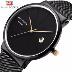 MINI FOCUS Fashion Creative Men Watch Luxury Brand Simple Style Mens Watches Quartz Stainless Steel Band Casual Men's Watches