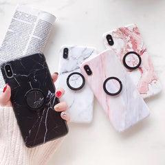 Phone Case For iPhone 6 6S 7 8 Plus X XS MAX XR Fashion Marble Teenage Style Soft IMD Graphic Phone Case Cover Shells Bag