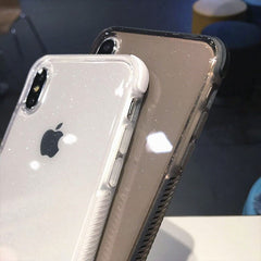 Glitter Powder Transparent Phone Case For iPhone 11Pro Max X XR XS Max 8 7 Plus 6 6S Plus Soft TPU Shockproof Shining Back Cover