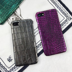 Retro Crocodile Snake Leather Phone Case For iPhone X XR XS Max 8 7 6 6s Plus PC Hard Protective Back Cover Couque For iphone 7