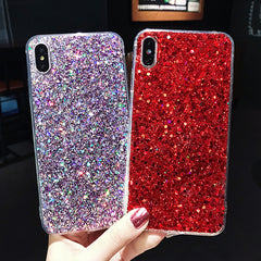 Shinning Glitter Cases For iphone 6 6S 8 Plus X XR XS Max Soft Love Heart Phone Silicon TPU Capa Fundas for iPhone 7Plus