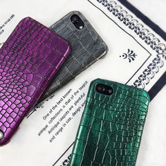 Retro Crocodile Snake Leather Phone Case For iPhone X XR XS Max 8 7 6 6s Plus PC Hard Protective Back Cover Couque For iphone 7