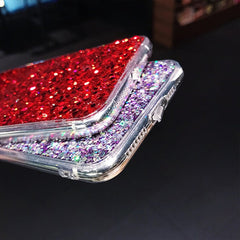 Shinning Glitter Cases For iphone 6 6S 8 Plus X XR XS Max Soft Love Heart Phone Silicon TPU Capa Fundas for iPhone 7Plus