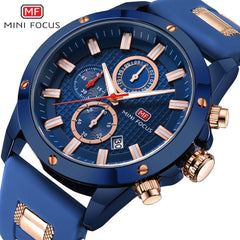 MINIFOCUS Man Watch 2019 Analog Men's Watch Fashion Sports Watches Men Quartz Clock Silicone Military Watch Relogio Masculino