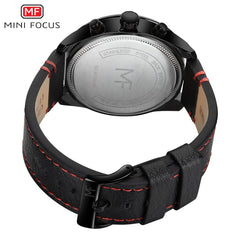 MINIFOCUS Man Watch 2019 Leather Military Men's Watch For Men Luxury Casual Mens Watches Quartz Top Brand Luxury Male Clock Date