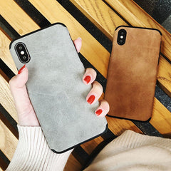 TIKITAKA Cloth Texture Soft case For iphone 7 Case For iphone 6 6s 7 8 plus X Xs max XR Thin Canvas Grid Pattern Phone Cases