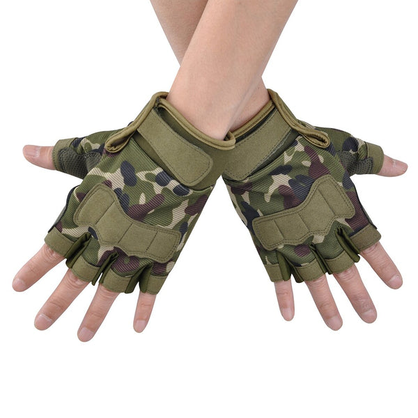 Army Paintball Airsoft Shooting Outdoor Knuckle Half Finger Motorcycle Cycling Gloves Tactical Gloves Fingerless Military P30