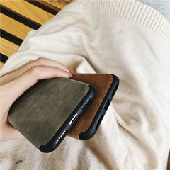 TIKITAKA Cloth Texture Soft case For iphone 7 Case For iphone 6 6s 7 8 plus X Xs max XR Thin Canvas Grid Pattern Phone Cases