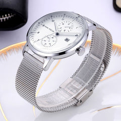 MINIFOCUS Spherical Mirror Mens Watches Top Brand Luxury Casual Black Quartz Watch Men Gold Stainless Steel Fashion Male Clock