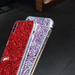 Shinning Glitter Cases For iphone 6 6S 8 Plus X XR XS Max Soft Love Heart Phone Silicon TPU Capa Fundas for iPhone 7Plus