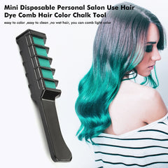 6pcs Personal Salon Easy To Use Mini Hair Dye Comb Disposable Crayons Grey Purple Red Hair Color Chalk Hair Dyeing Tool TSLM2