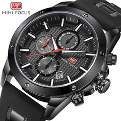 MINI FOCUS Chronograph Watches Man Clock Quartz Mens Watches Top Brand Luxury Military Watch Men Sports Watches Army Silicone