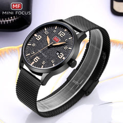 MINI FOCUS Wristwatch Mens Watches Quartz Fashion Thin Clock Men Watches 2019 Luxury Brand Stainless Steel Watch Strap Calendar