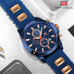MINIFOCUS Man Watch 2019 Analog Men's Watch Fashion Sports Watches Men Quartz Clock Silicone Military Watch Relogio Masculino