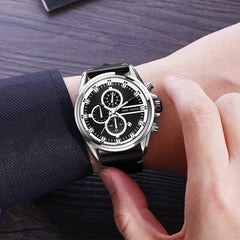 MINI FOCUS Fashion Men Watch Leather Strap Men Sports Watches Mens 2019 Luxury Brand Men's Wristwatch Quartz Business Male Clock