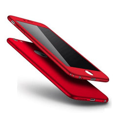 360 Case Full Body Coverage Phone Cases for iPhone 7 6 6s Plus Fundas Fashion Matte Hard PC Cover Free Glass Screen Film