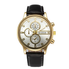 DISU Men Watch Classic Leather Strap Quartz Casual wristwatch mens watches mens 2019 clock men