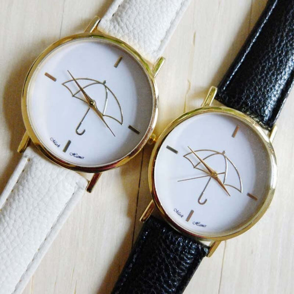 Women's Watches Bayan Kol Saaty Fashion Umbrella Style Leather Montre Femme Acier Inoxydable Relojes Para Mujerr Lovely Clock@40