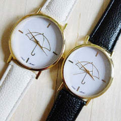 Women's Watches Bayan Kol Saaty Fashion Umbrella Style Leather Montre Femme Acier Inoxydable Relojes Para Mujerr Lovely Clock@40