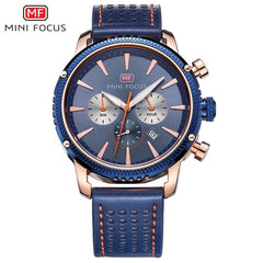 MINI FOCUS Famous Men Watches 2019 Luxury Brand Leather Watch Quartz Wrist Watch Male Chronograph Sport Watches For Men Clock