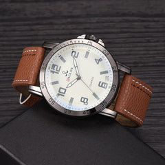 DISU Men Wristwatch Quartz High Quality Leather Blue Ray Glass Watch Man watches mens 2019 men wristwatch clock