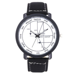Creative Women Watch Interesting Mathematical Formula Dial Ladies Quartz Wristwatch Leather Strap Clock Simple Relogio Feminino5