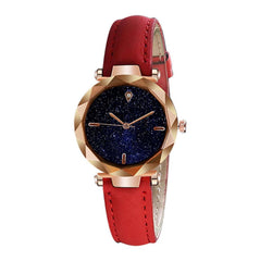 Luxury Women Watches Starry Sky Irregular Dial Ladies Fashion Quartz Wristwatch Leather Strap Clock  Casual Reloj Mujer @50