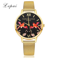 Unique Women's Watches Cute Flamingo Pattern Ladies Quartz Wristwatch Alloy Strap Clock  Relogio Feminino@50