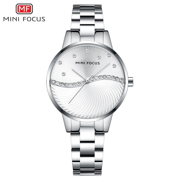 MINIFOCUS Watches Women Fashion Watch 2019 Waterproof Stainless Steel Lady Watch For Woman Clock Casual Dress Ladies Gold Watch