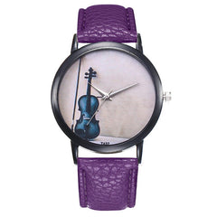 Women's Watches Bayan Kol Saaty Fashion Simple Violin Pattern Watch Reloj De Mujer Montre Femme Acier Inoxydable @50