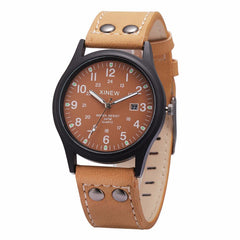 Man Watch Vintage Classic Waterproof Date Leather Strap Sport Quartz Army Wristwatch Mens Reloj Hombre 2019 Men Wristwatch Clock