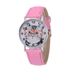 Women's Watches Fashion Geneva Brand Roman Numeral Cat Pattern Quartz Watch The Current Popular Factor @50