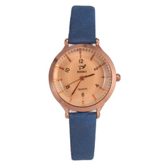 High Quality Women Watch Fashion Quartz Wristwatch Simple Clock Gemstone Glass Cut Solid Color Leather Strap Montre Femme@50