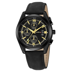 Men Wrist Watch Luxury Quartz Sport Military Stainless Steel Dial Leather Band Watch Man Reloj Hombre 2019 relogios masculinos