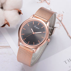 Best Selling Women's Watches Silicone Strap Fashion Ladies Quartz WristwatchRose Gold Disc Simple Clock  Bayan Kol Saati@50
