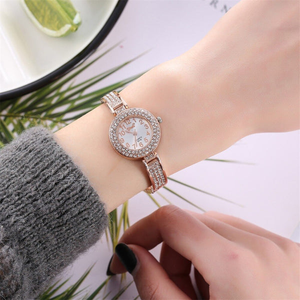 Watch's Surface Is Wrapped With A Rhinestone Bracelet And  Luxurious Tasteful Women's Watches Relojes Para Mujer Featured @50