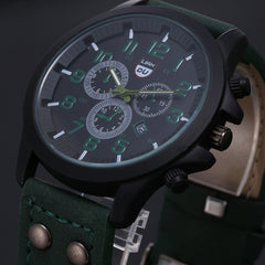 Men's  Wrist Watch Military Leather Date Quartz Analog Army Quartz Watches Mens 2019 Relojes Hombre 2019 zegarek meski