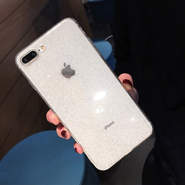 Glitter Solid color Soft TPU Back Cover For iPhone 11 Pro X 6 6S 7 8 plus Case Transparent Phone Case for iphone XR XS Max Cover