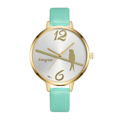 Women's Watches Fashion Geneva Brand Cute Bird Pattern On The Dial Minimalism Wristwatches High Quality Clock Zegarek Damski@50