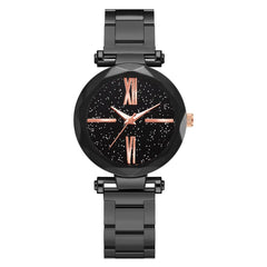 Minimalism Women Watches Luxury Ladies Quartz Wristwatch  Alloy Strap Starry Sky Dial Clock Fashion Gift Zegarki Damskie@50