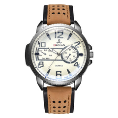 Men Watch Quartz High Quality Leather Blu Ray Glass Clock Watch Mens new arrival in men wrist watches relogios masculinos
