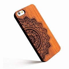 Retro Nature Embossed Wood Phone Cases For iPhone 5 5s SE 6 6s 7 8 Plus Funda Novel Carving Wooden Case PC Cover Hard Shell Capa