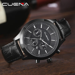 Men's Watch Leather Military Alloy Analog Quartz  Business Date Wristwatch Mens Montre Homme 2019 zegarek meski orologio uomo