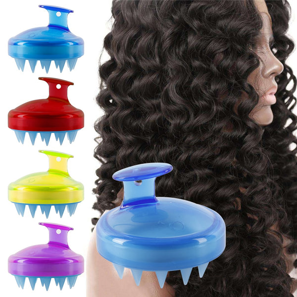 1Pcs Multipurpose Silicone Head Body Shampoo Scalp Massage Brush Bath Spa Slimming Comb Hair Washing Comb Shower Brush Wholesale